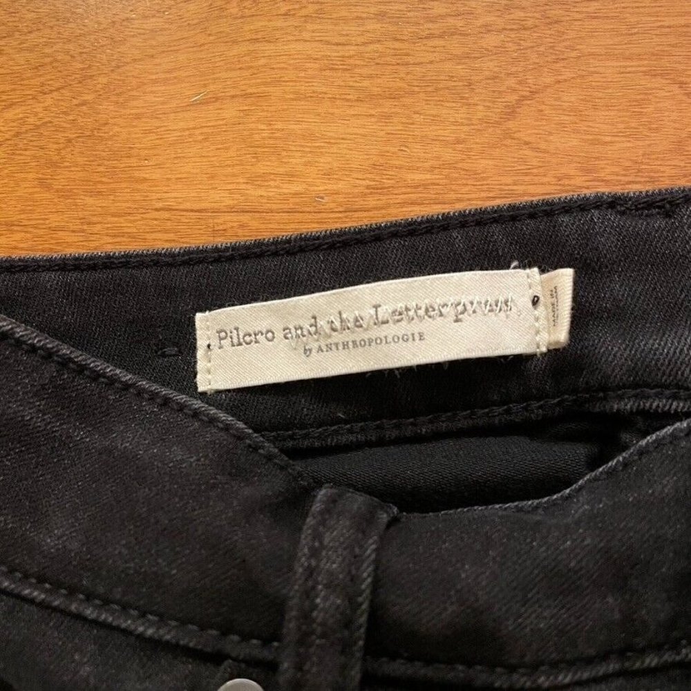NWT Pilcro High Rise Denim Legging Jeans Ankle Zipper Moto Anthro - Picture 8 of 14